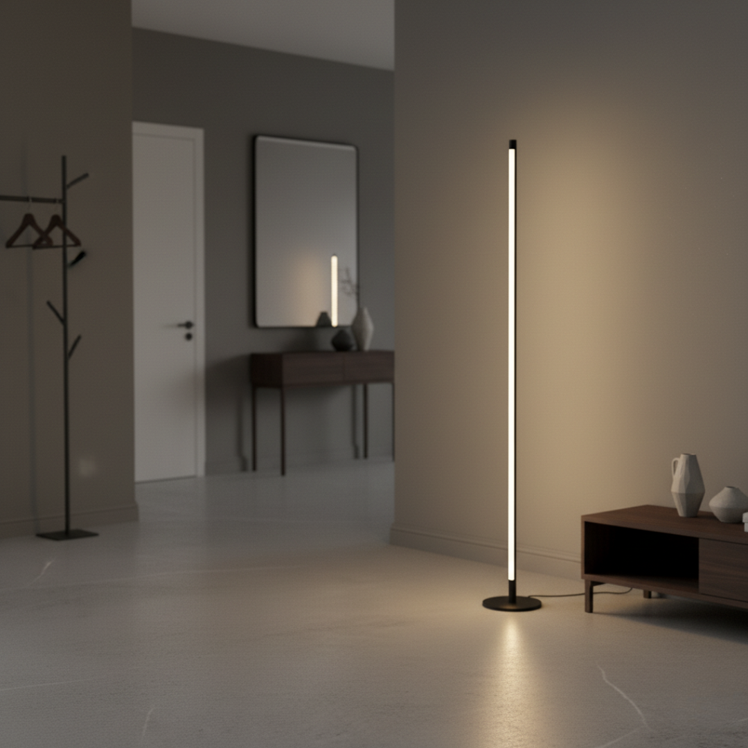 DuctusLux Geometric LED Floor Lamp - Dimmable Multi-Head Standing Light with Remote