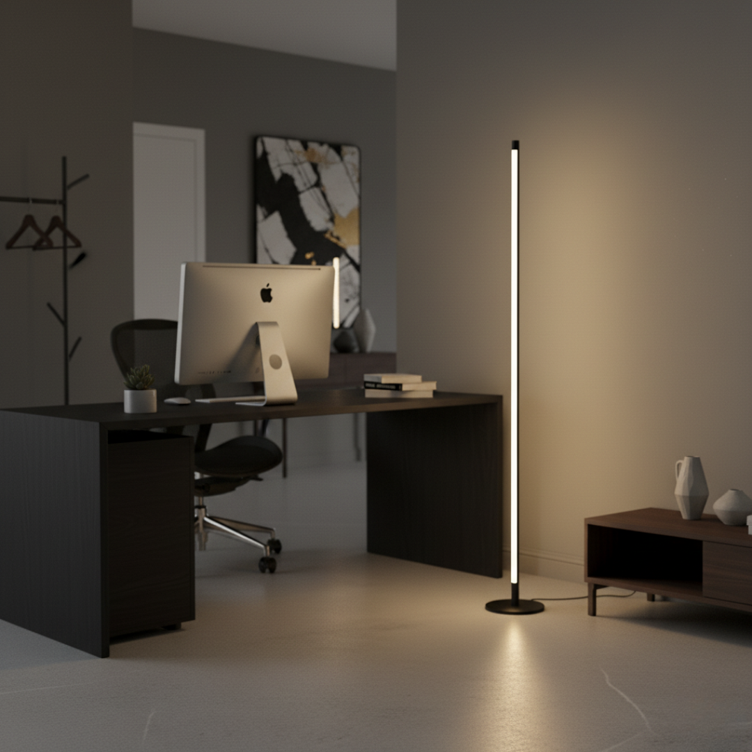 DuctusLux Geometric LED Floor Lamp - Dimmable Multi-Head Standing Light with Remote
