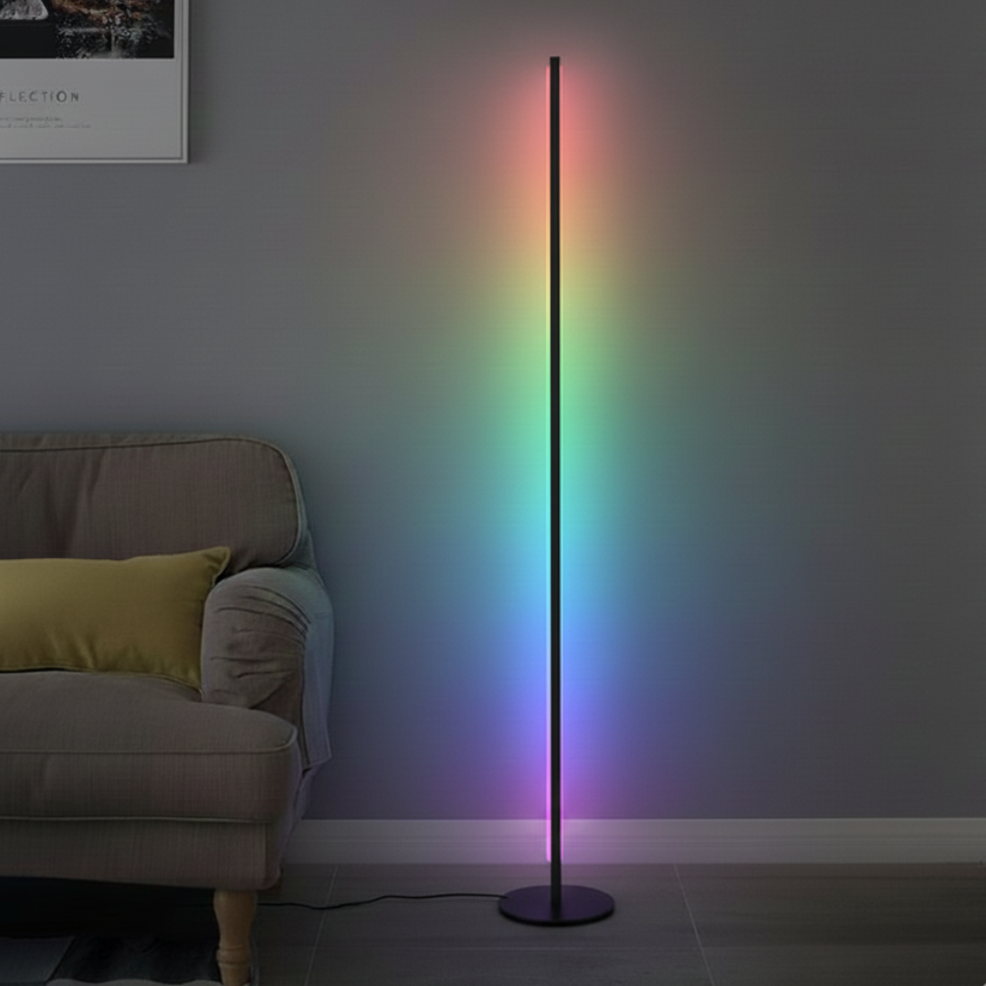DuctusLux Geometric LED Floor Lamp - Dimmable Multi-Head Standing Light with Remote