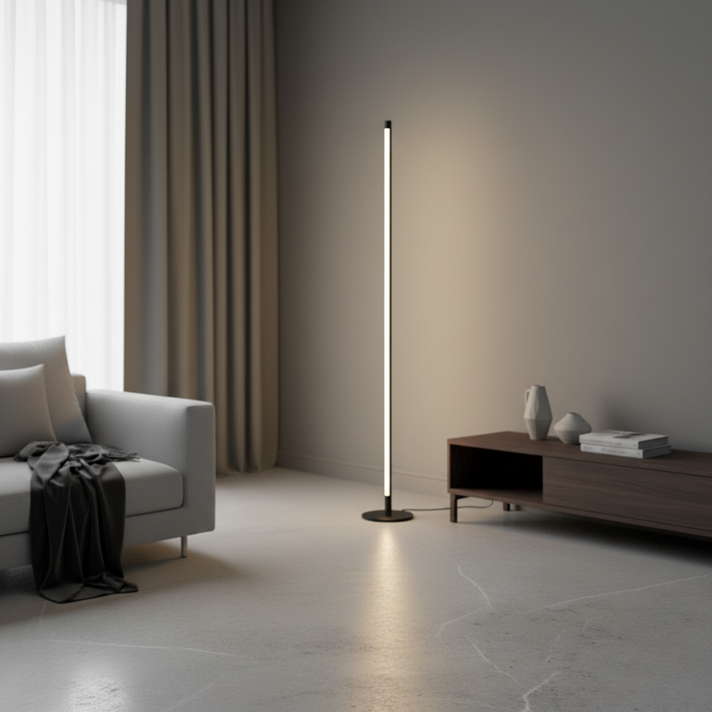 DuctusLux Geometric LED Floor Lamp - Dimmable Multi-Head Standing Light with Remote
