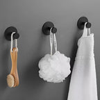 Durable Stainless Steel Shower Hooks with Vacuum-Suction Design for Easy Bathroom Storage – Holds Up to 7kg 1
