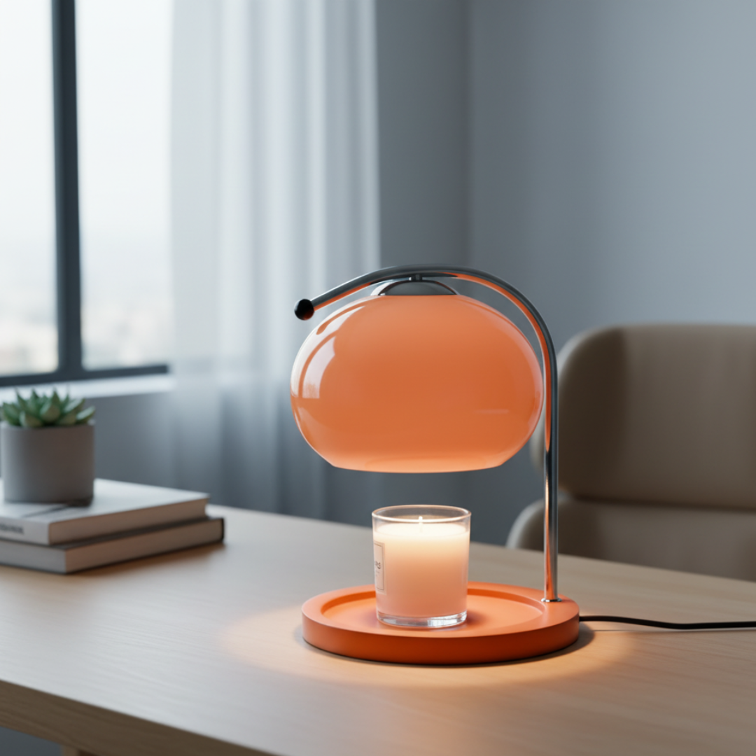 Electric Candle Warmer Lamp - Dimmable Flame-Free Melting Light for Jar Candles