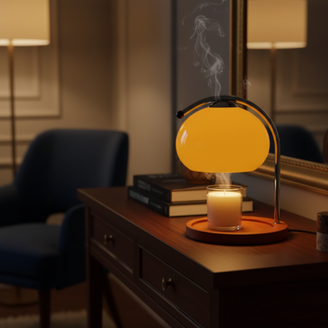 Electric Candle Warmer Lamp - Dimmable Flame-Free Melting Light for Jar Candles