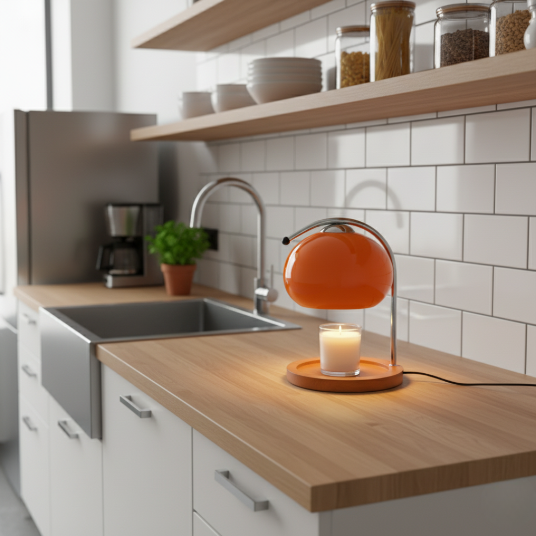 Electric Candle Warmer Lamp - Dimmable Flame-Free Melting Light for Jar Candles