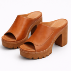 Elegant Chunky Heel Black Platform Sandals for Women - All-Day Comfort 5