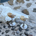 Elegant Drinking Glasses with Natural Shell Stem – Coastal Cocktail and Champagne Glassware 2