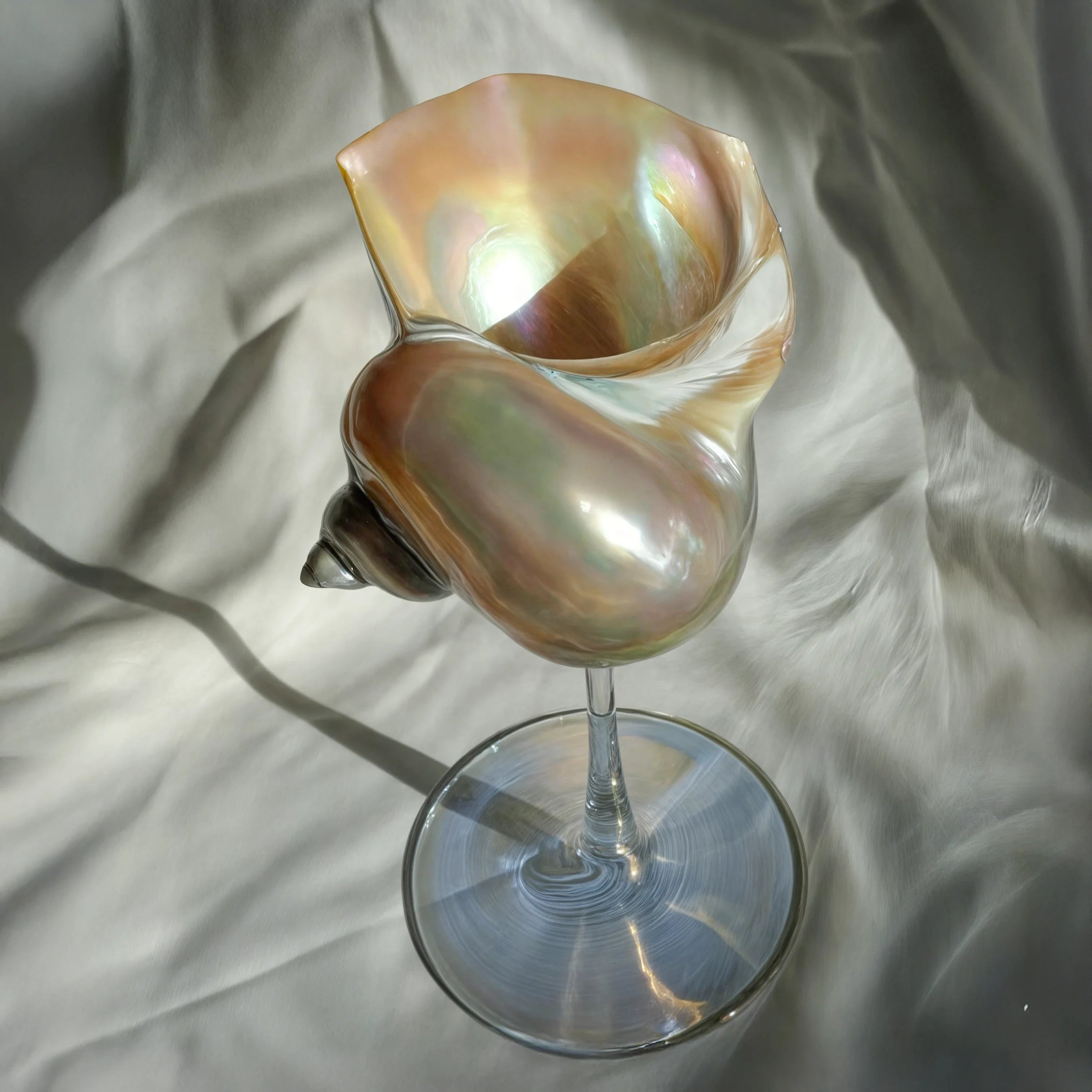 Elegant Drinking Glasses with Natural Shell Stem – Coastal Cocktail and Champagne Glassware 8