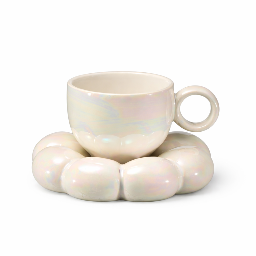 Elegant Minimalist Porcelain Cups 300 ml – Dishwasher and Microwave Safe Mugs for Coffee and Tea 0