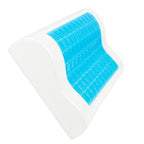 Ergonomic Gel Foam Pillow with Cooling Gel and Head Recess 50x30cm 0