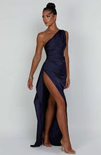 Eva Women's Maxi Dress | One-Shoulder Asymmetrical Elegance - 1