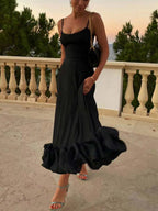 Evelyn Women's Midi Dress | Elegant Ruffle Accents, Evening Wear 2
