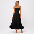 Evelyn Women's Midi Dress | Elegant Ruffle Accents, Evening Wear 444