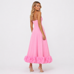 Evelyn Women's Midi Dress | Elegant Ruffle Accents, Evening Wear 111