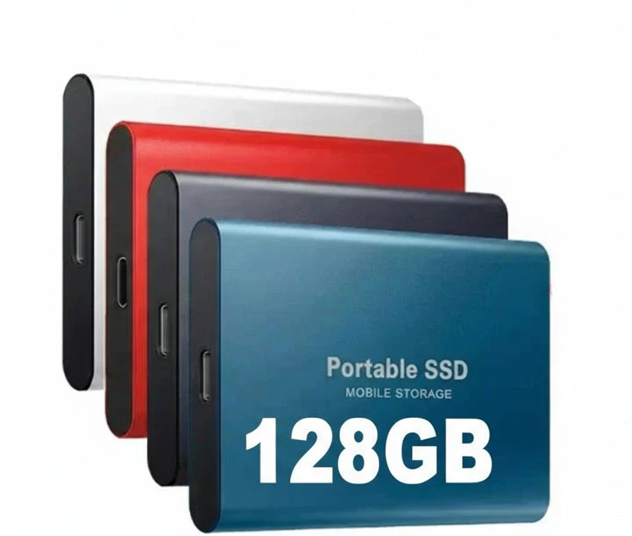External SSD 128GB in Aluminium for Fast Data Transfer 0