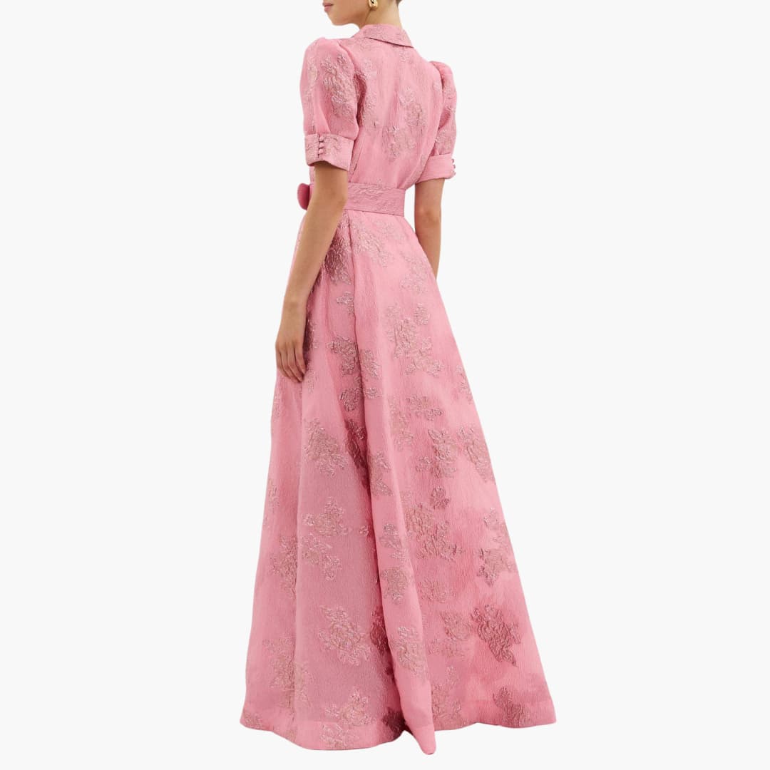 Fiona Women's Floral Cocktail Dress | Puff Sleeves, Elegant Fit 3