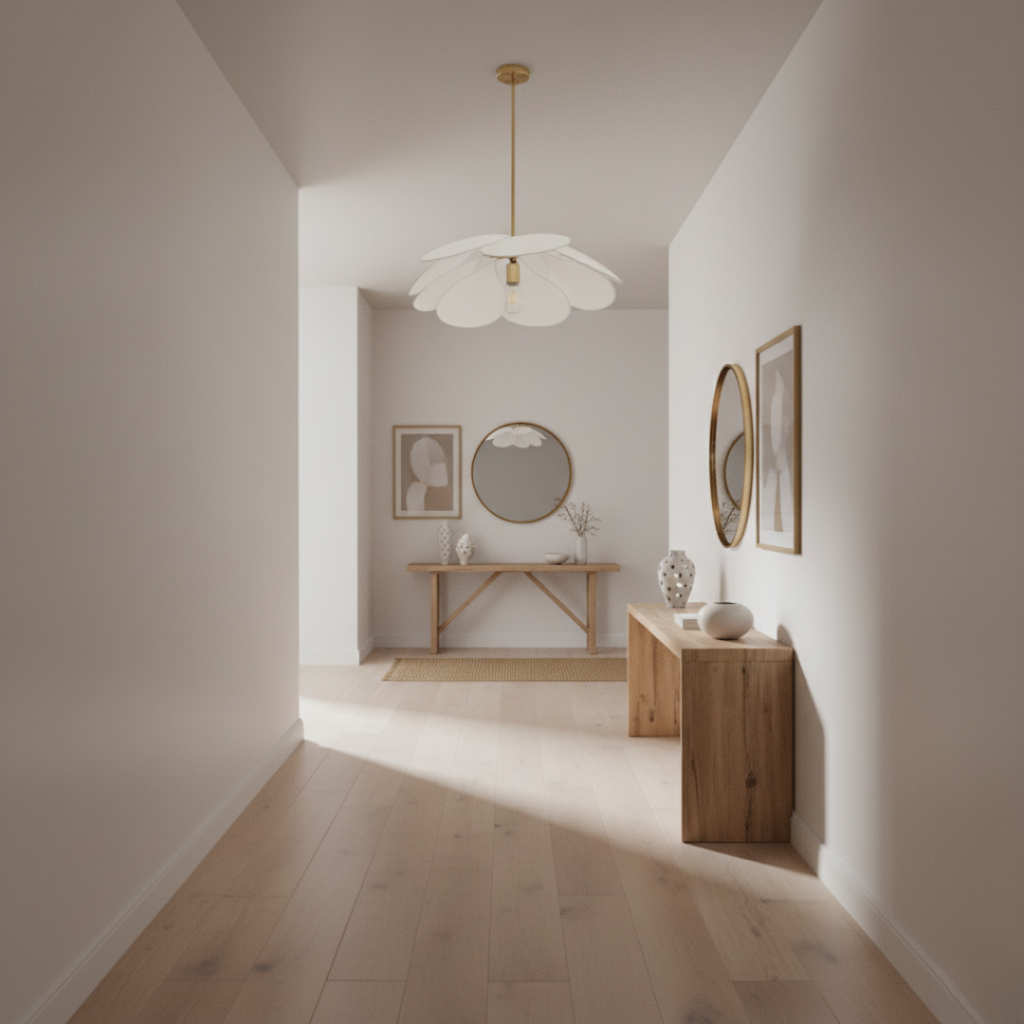 FloreoFolia Flower Petal Pendant Light - Sculptural Globe Ceiling Lamp, E27