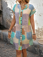 Gira Women's Midi Dress | Geometric Print, Flattering V-Neck 5