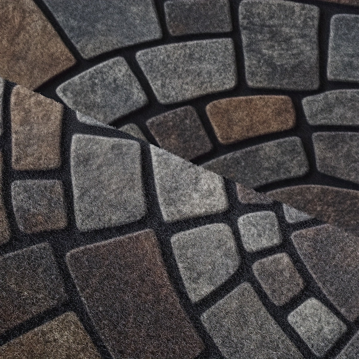 Half Moon Mosaic Doormat – Non-Slip Outdoor Mat for Front Door, Durable Indoor Welcome Mat with Stone-Inspired Design 3955