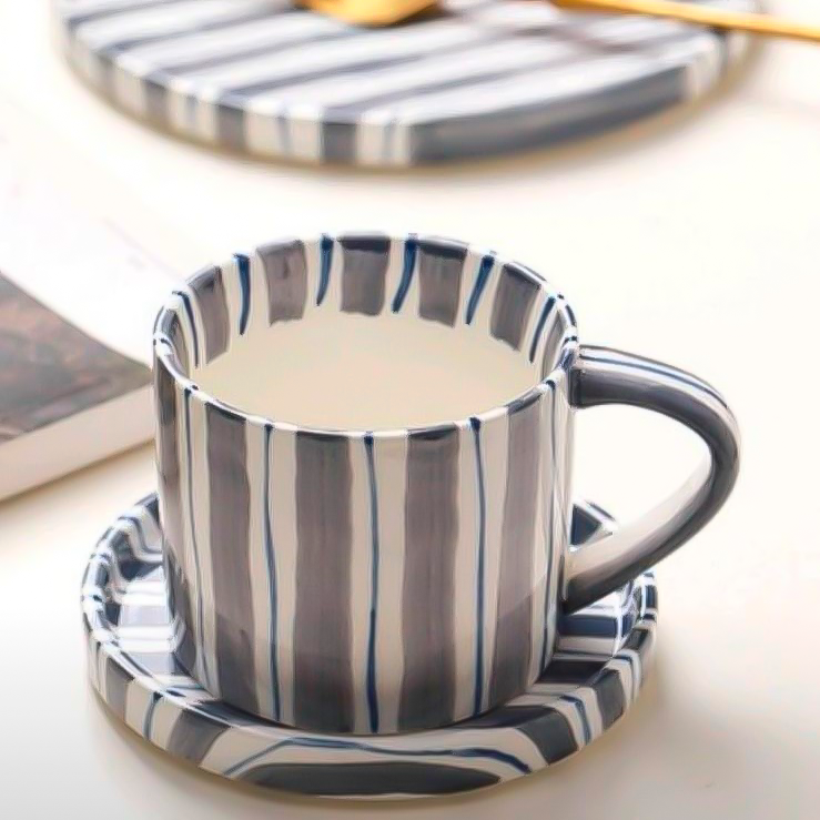 Handcrafted Ceramic Dinnerware Set – Mediterranean-Inspired Plate Set in Terracotta, Olive, and Marine Colors 4