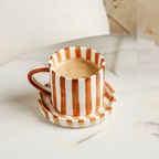 Handcrafted Ceramic Dinnerware Set – Mediterranean-Inspired Plate Set in Terracotta, Olive, and Marine Colors 7