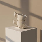 Handcrafted Ceramic Mug with Seashell Handle – 230 ml Pottery Coffee Cup for Coastal-Inspired Decor 5