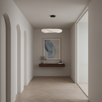 HikariPlana Japandi Silk Pendant Light - Wabi-Sabi Textured Dome LED Lamp