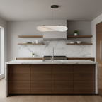 HikariPlana Japandi Silk Pendant Light - Wabi-Sabi Textured Dome LED Lamp