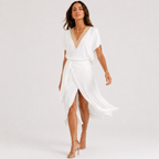 Ivy Women's Dress | Sustainable V-Neck, Versatile Cocktail Dress 33