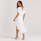 Ivy Women's Dress | Sustainable V-Neck, Versatile Cocktail Dress 44