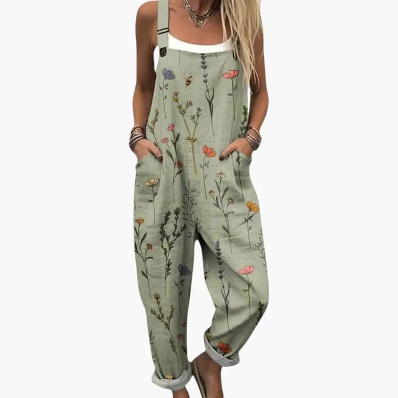 Jade Women's Jumpsuit | Printed Wide Leg Design, Soft & Breathable Fabric 0