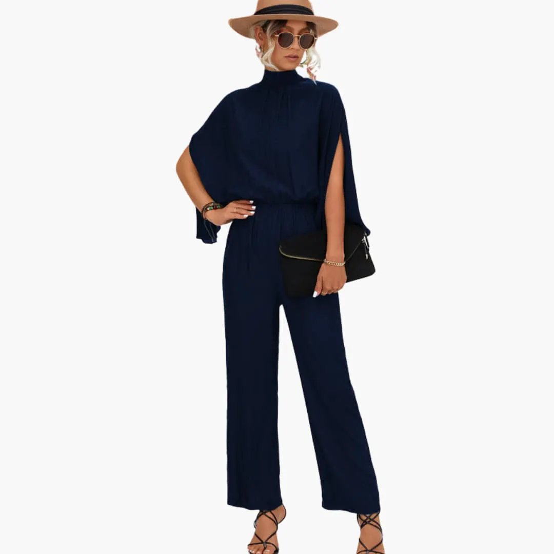 Jade Women's Jumpsuit | Stand Collar, Straight Leg Design 2