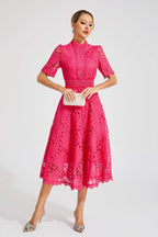 Lana Women's Dress | Lace A-Line Midi, Perfect for Summer Cocktails 2