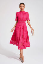 Lana Women's Dress | Lace A-Line Midi, Perfect for Summer Cocktails 5