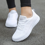 Lightweight Ergonomic Sneakers for Women - Breathable Fabric, Arch Support, Extra Large Sole for Comfort and Stability 0