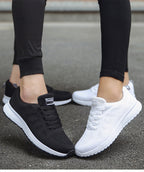 Lightweight Ergonomic Sneakers for Women - Breathable Fabric, Arch Support, Extra Large Sole for Comfort and Stability 5
