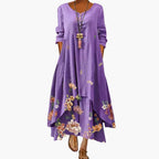 Lina Women's Dress | A-Line Mid-Length with Side Pockets, Casual 0