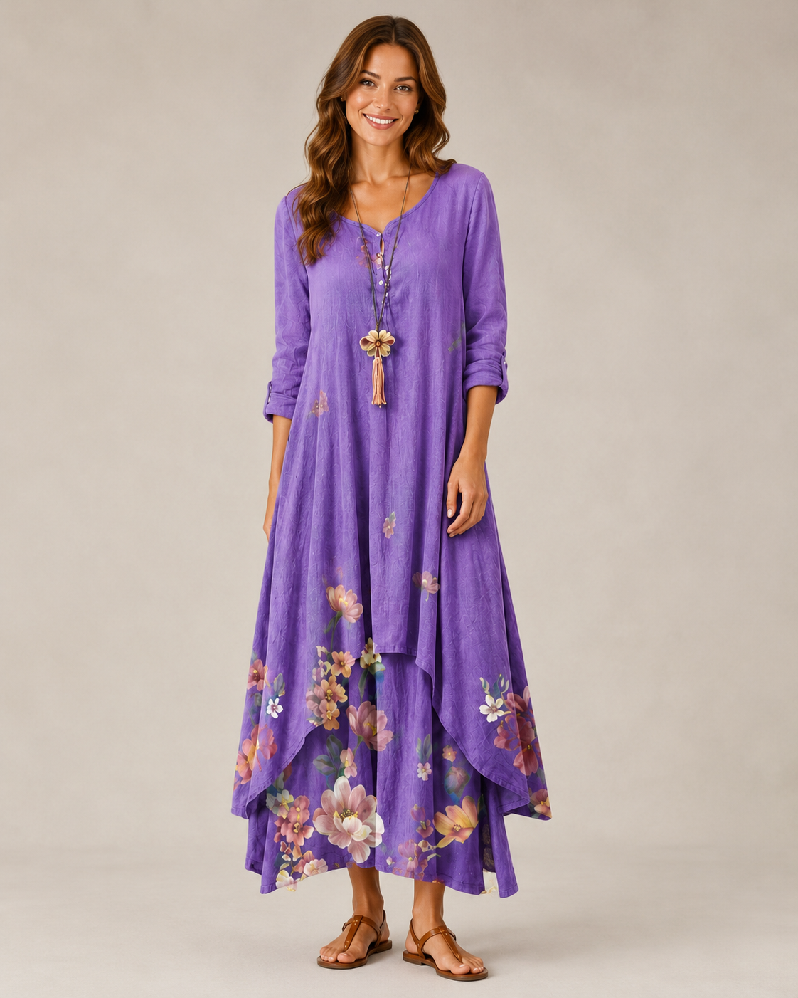 Lina Women's Dress | A-Line Mid-Length with Side Pockets, Casual 011