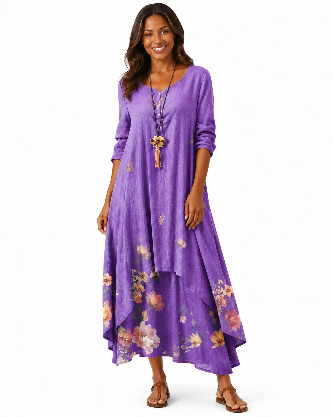 Lina Women's Dress | A-Line Mid-Length with Side Pockets, Casual 022