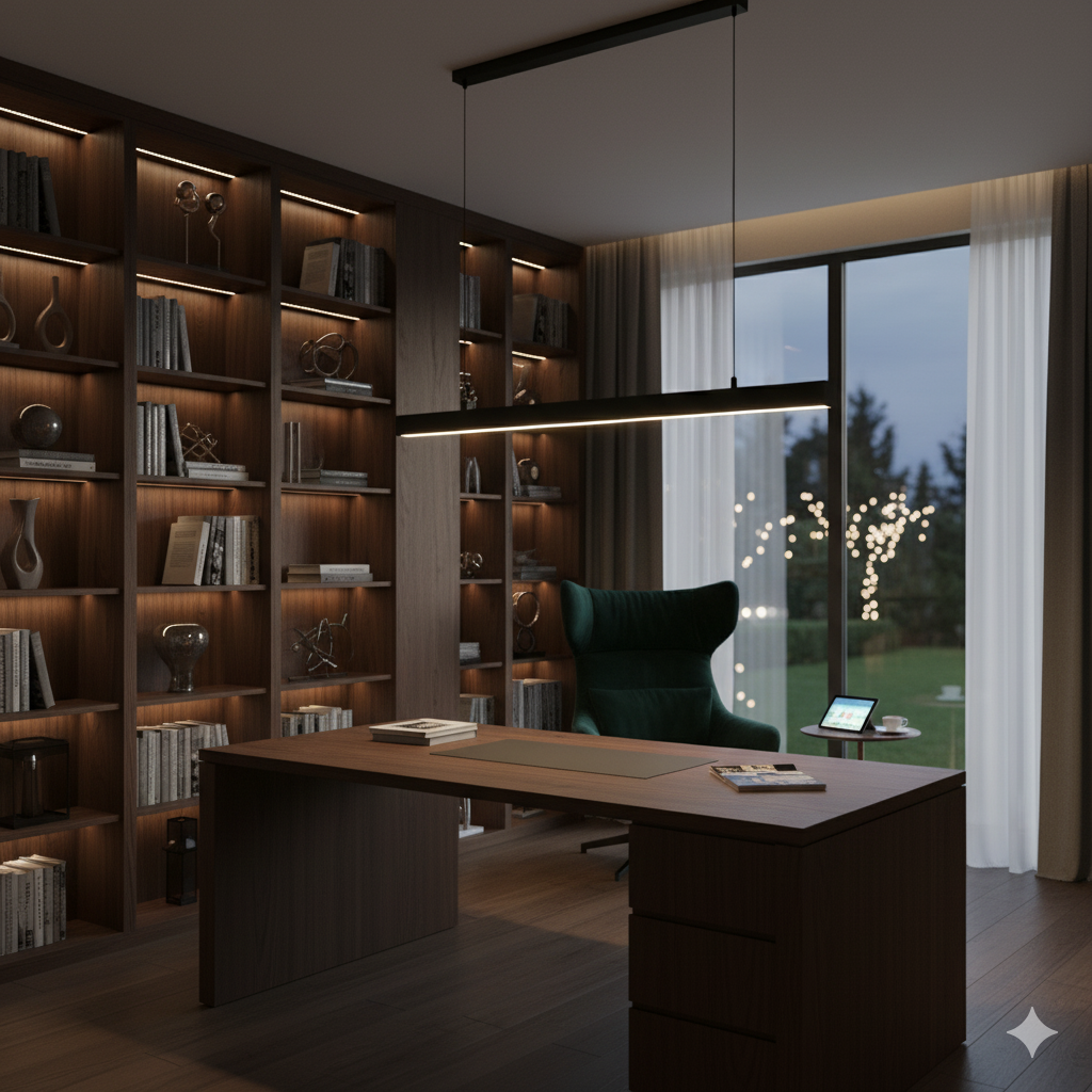 Linear Outdoor LED Ceiling Light - IP65 Waterproof Dimmable Bar Light with Remote