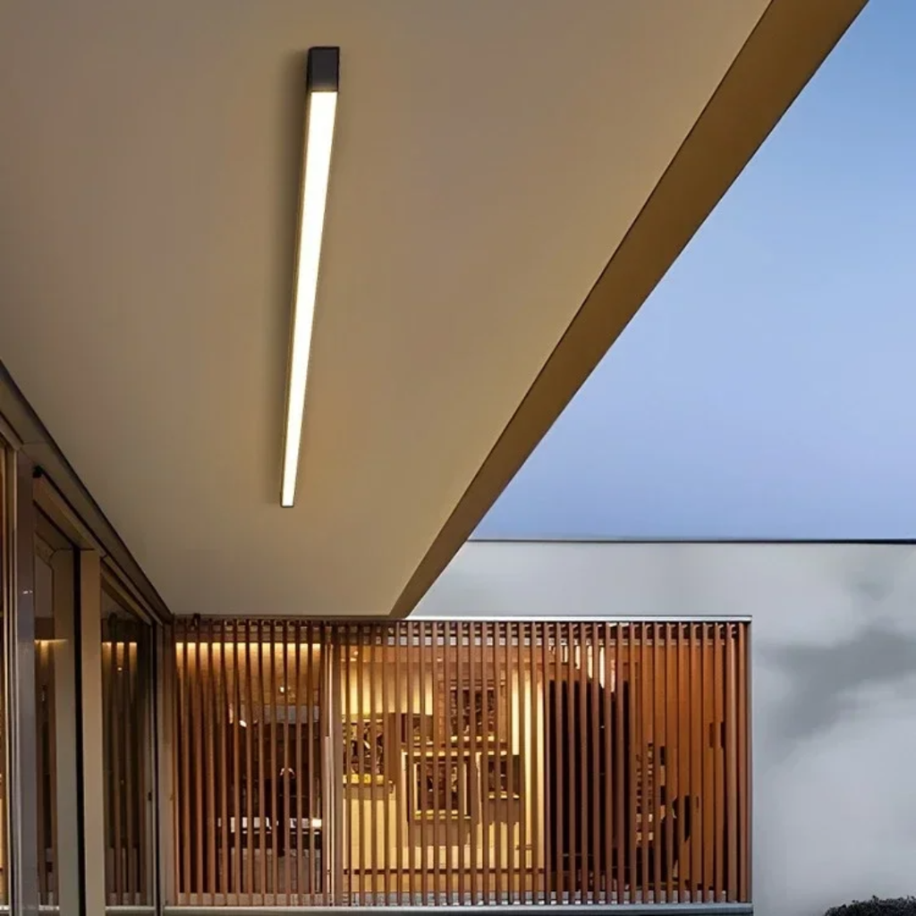 Linear Outdoor LED Ceiling Light - IP65 Waterproof Dimmable Bar Light with Remote