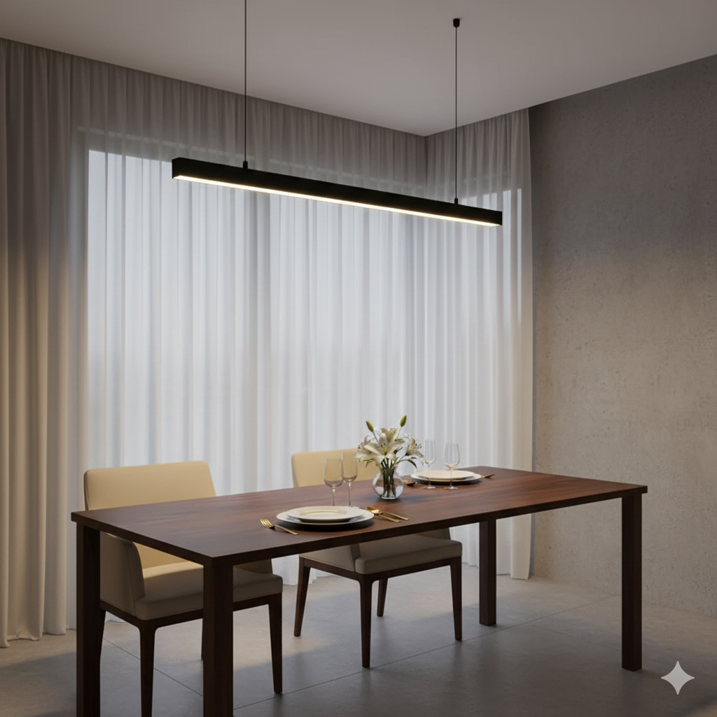 Linear Outdoor LED Ceiling Light - IP65 Waterproof Dimmable Bar Light with Remote