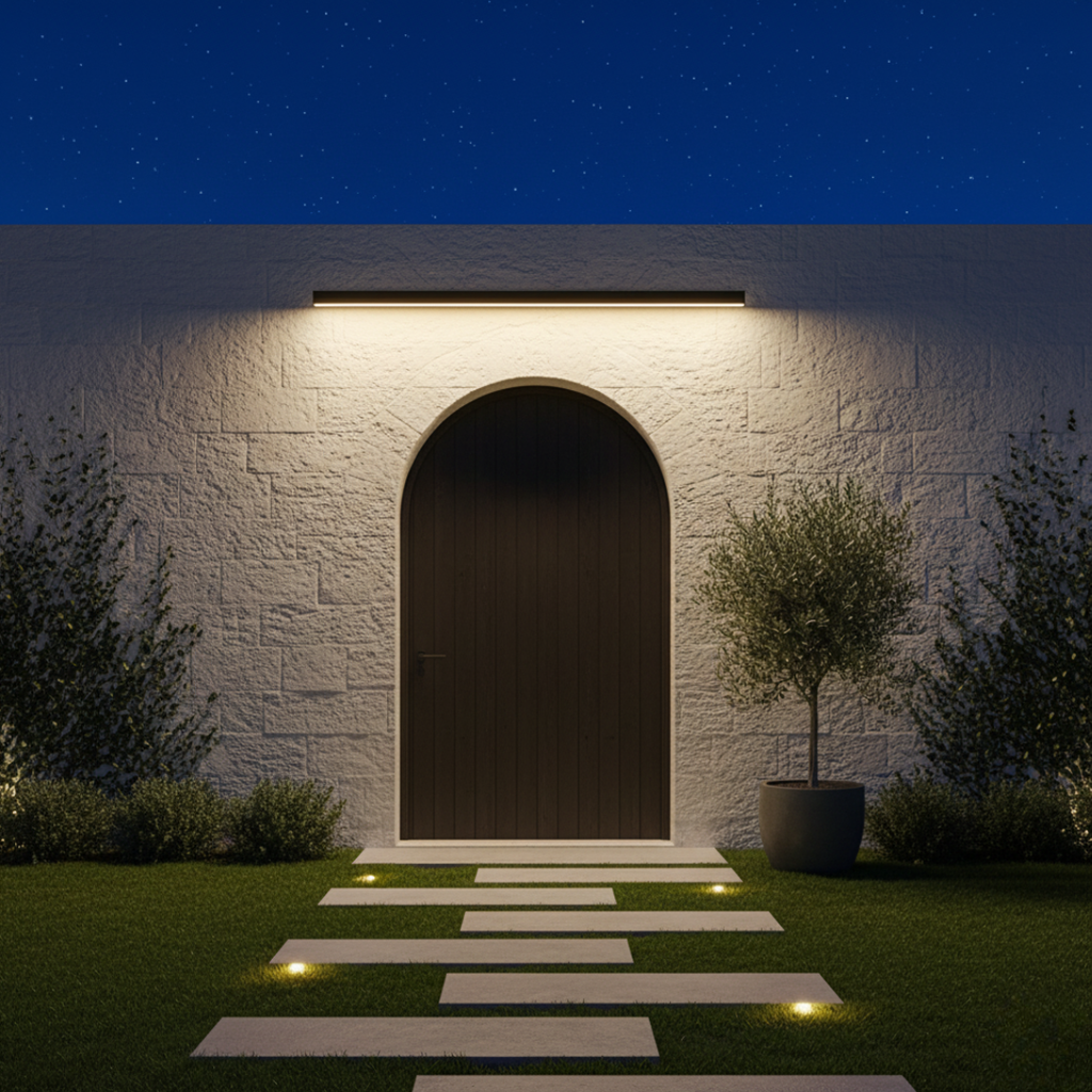 Linear Outdoor LED Ceiling Light - IP65 Waterproof Dimmable Bar Light with Remote