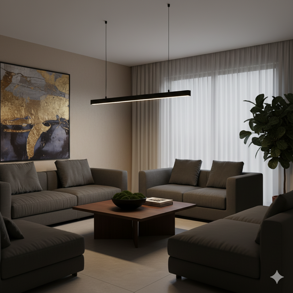 Linear Outdoor LED Ceiling Light - IP65 Waterproof Dimmable Bar Light with Remote