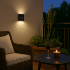 Luminexia Solar LED Wall Light - IP65 Waterproof Outdoor Garden Sconce