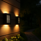 Luminexia Solar LED Wall Light - IP65 Waterproof Outdoor Garden Sconce