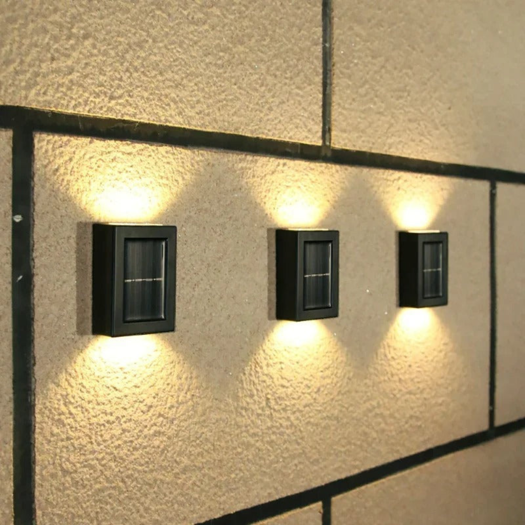 Luminexia Solar LED Wall Light - IP65 Waterproof Outdoor Garden Sconce