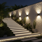Luminexia Solar LED Wall Light - IP65 Waterproof Outdoor Garden Sconce