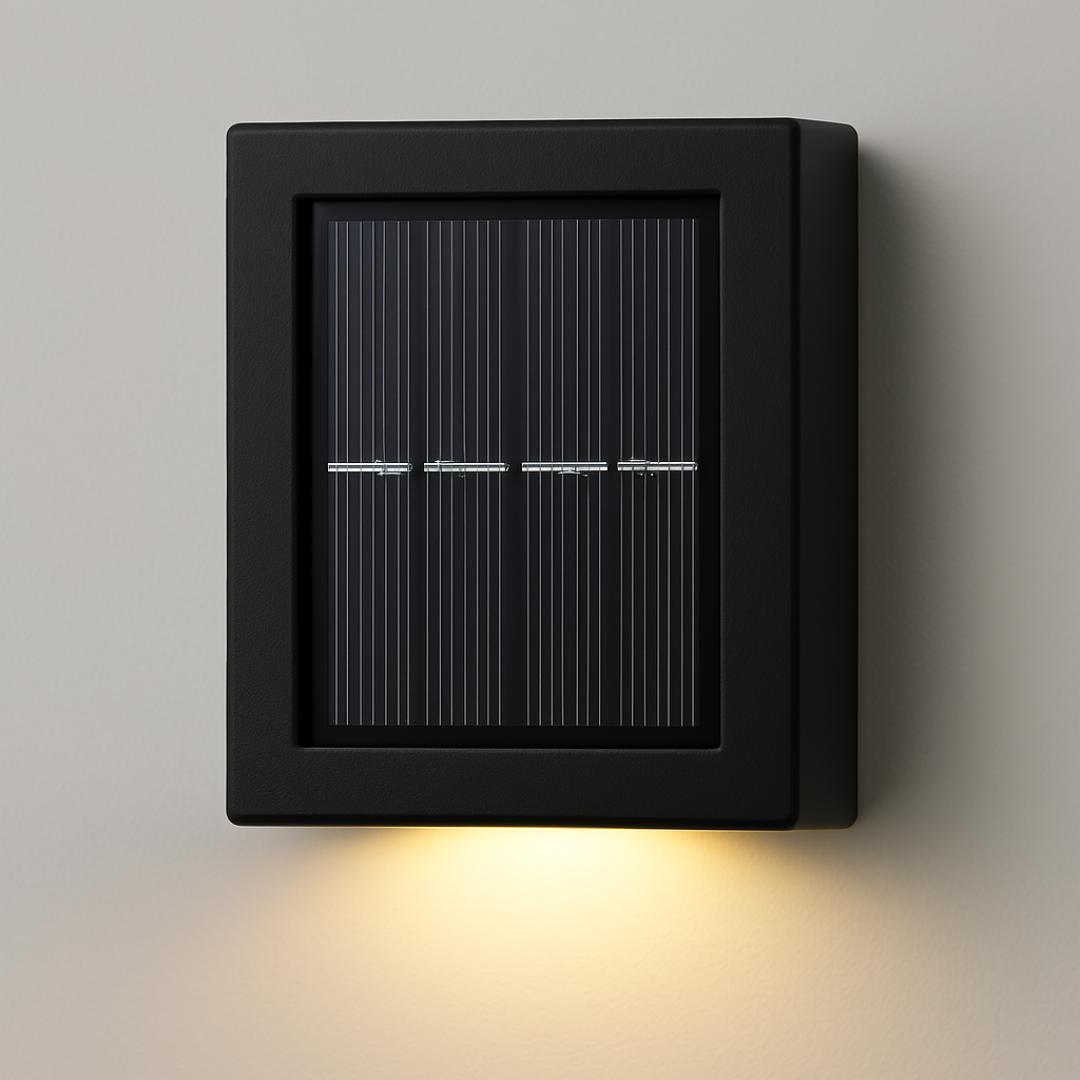 Luminexia Solar LED Wall Light - IP65 Waterproof Outdoor Garden Sconce