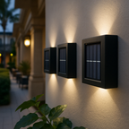 Luminexia Solar LED Wall Light - IP65 Waterproof Outdoor Garden Sconce