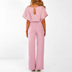 Luna Women's Black Jumpsuit | Adjustable Waist, Casual Chic 8